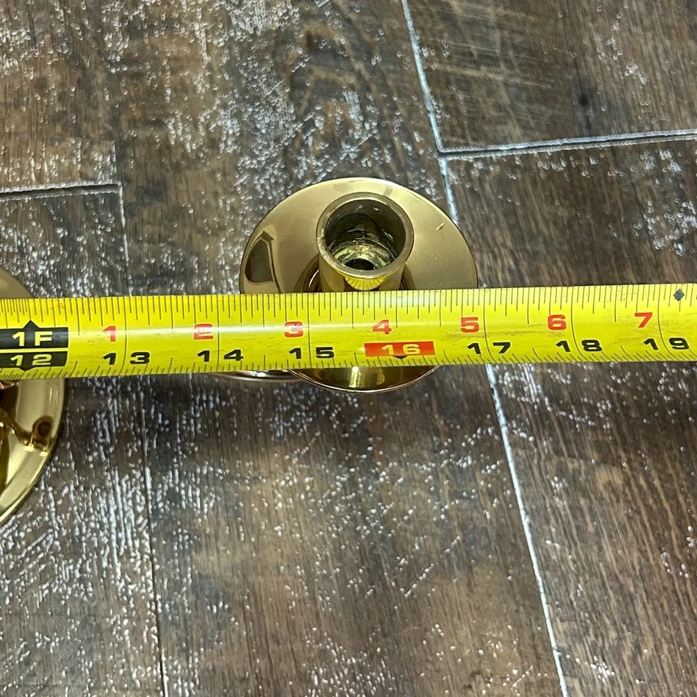 Vtg Baldwin Brass Double Serpentine Candelabra‎ Candle Holder 15.75